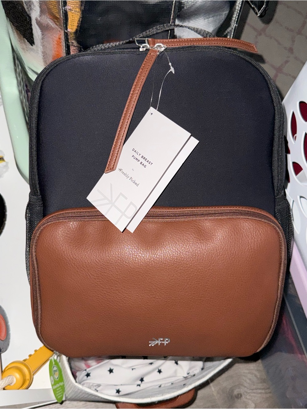 Breast pump Two-Tone Black and Brown Everyday Backpack